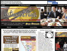 Tablet Screenshot of floridarestaurantpages.com